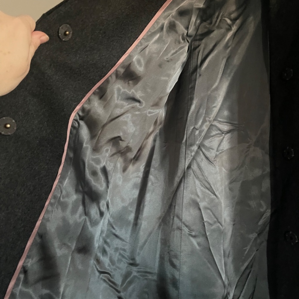 J. Crew Grey Wool Ribbon Script Coat - Picture 4 of 7
